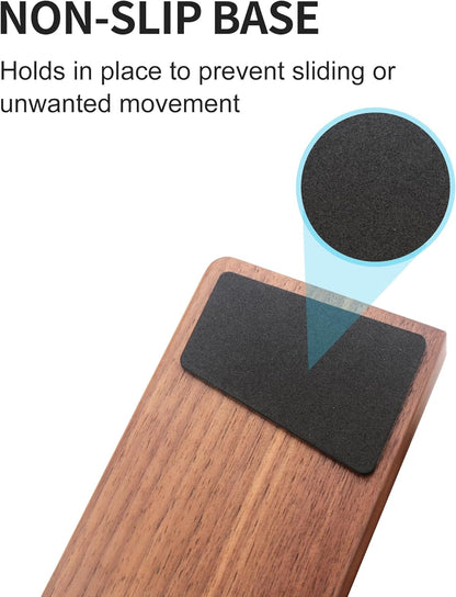 87 Keys Keyboard Wrist Rest - Ergonomic Walnut Wood Palm Rest for Mechanical Keyboard, Non-Slip, Comfortable Typing and Gaming (87 Keys) ﻿