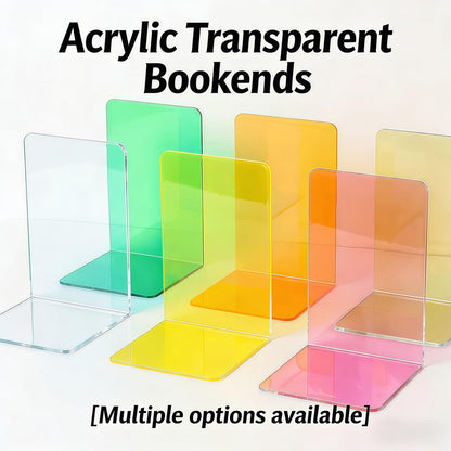 Book Stand for Display, Clear Bookends for Bookshelves, Decorative Book Holder for Music Sheets and Magazines