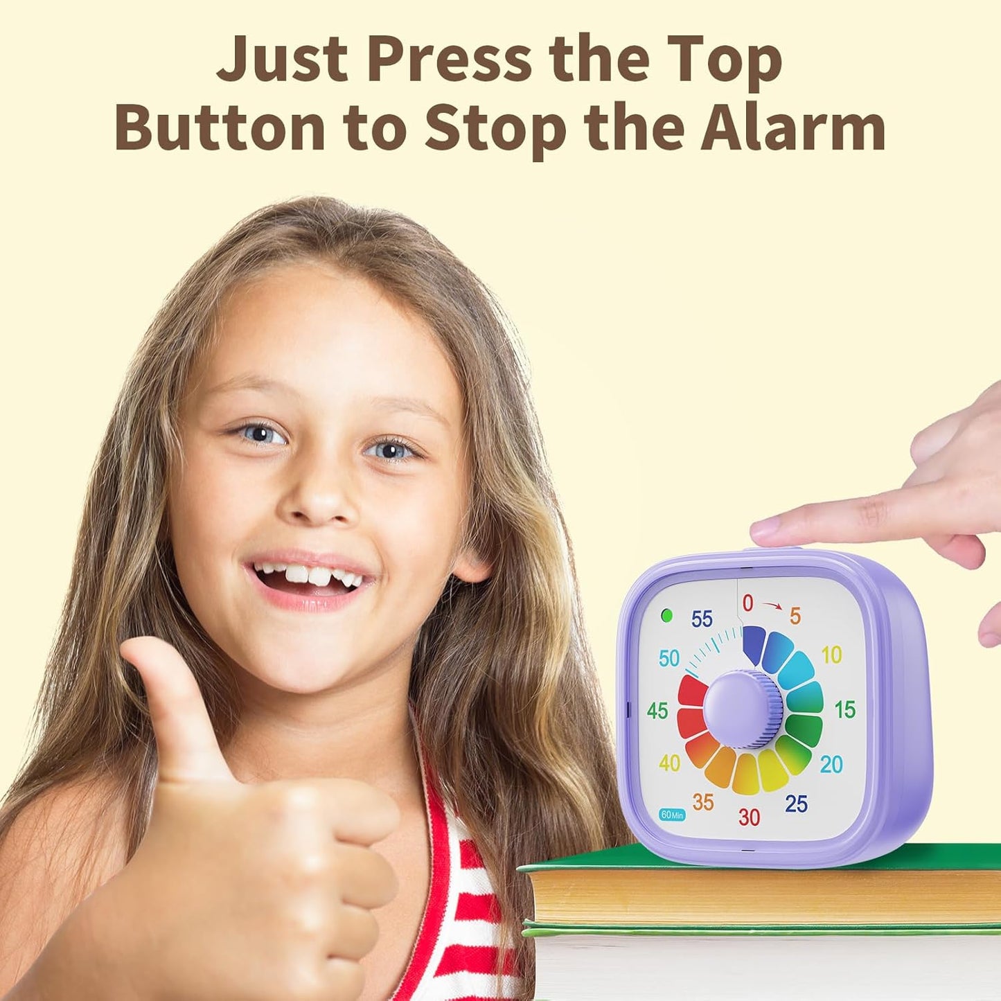 Visual Timer, Pomodoro Timers for Kids Adults, 60-Minute Countdown Desk Timer for Productivity, Silent ADHD Timer for Kids Toddlers, Kitchen for Cooking