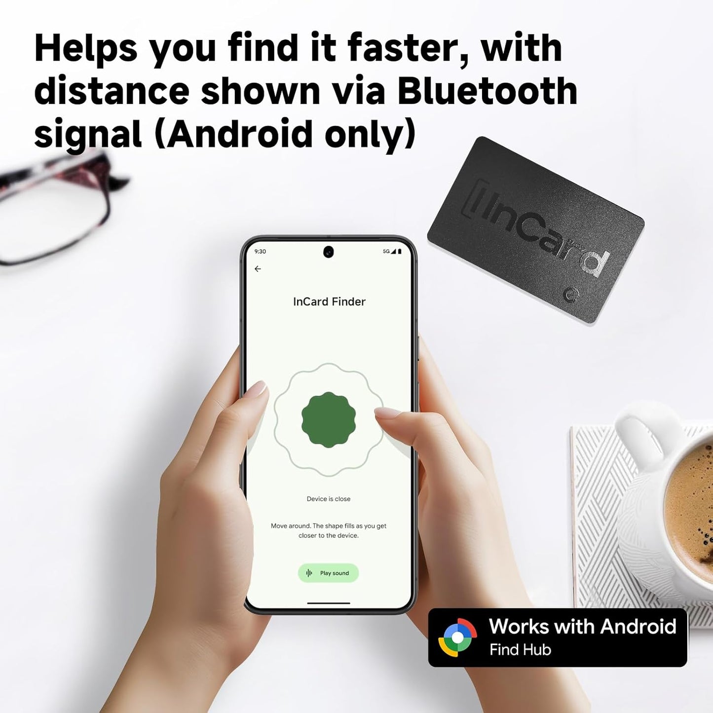 [2025 New, Designed in California] Wallet Tracker, Up to 5-Year Battery Life, Certifed by Apple Find My & Google's Find Hub (Find My Device), Item Locator, Card Holder Tracker, Bags, Android Tracker