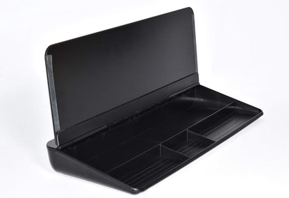 Audio-Visual Direct - Glass Desktop Computer Keyboard Whiteboard Notepad Set, Black (Includes Neon Marker, Eraser & Sticky Notes)