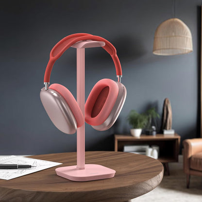 Headphone Stand, Desktop Headset Holder Heavy Base Desk Earphone Stand Aluminum Gaming Headset Hanger Rack Compatible with AirPods Max, AirPods Pro, Sony, Beats, Bose, Razer (White)