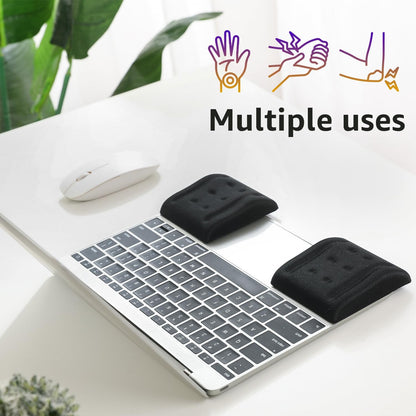 L-Shaped Desk EdgeRest, 2-Piece Set, Plam & Wrist & Forearm & Elbow Comfort Support for Table or Desk Edge, Non-Slip, Memory Foam Padding, Ergonomic Design, Separate Design (11.8 * 3.9 inch)