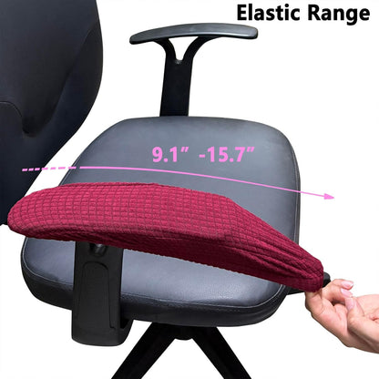 Melaluxe Stretch Office Chair Armrest Covers, Arm Rest Slipcovers (Black)