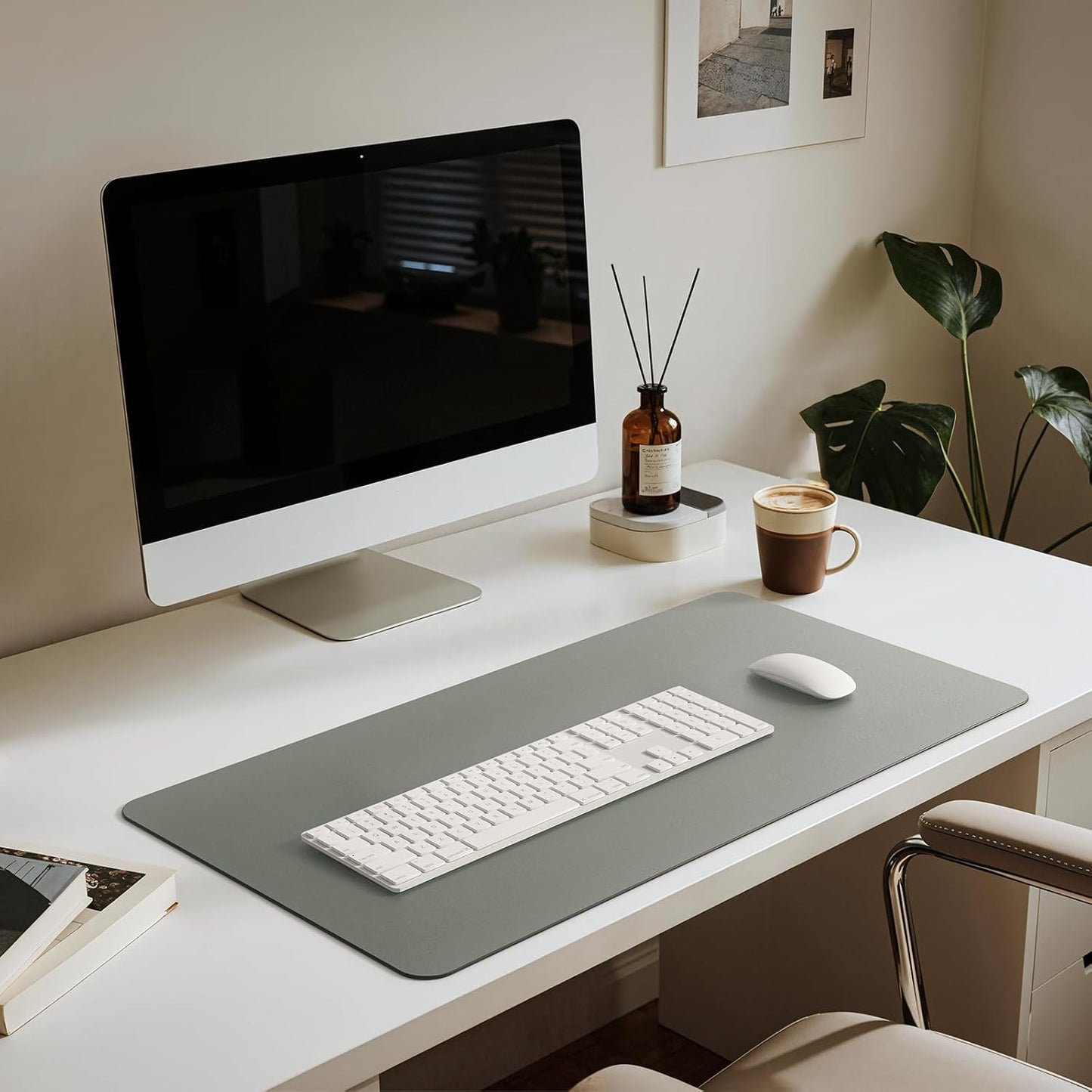 Jotsome Leather Desk Pad Mat, Non-Slip Desk Blotter Pad - Desk Protector for Office, Home, Lap Desk, Laptop, and Desktop