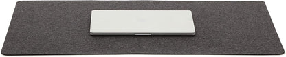 Graf Lantz Mosen Medium Merino Wool Felt Desk Pad, Luxury Non-Slip Desk Mat, Blotter for Office and Home, 24W x 12H, Charcoal