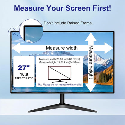 Laptop Privacy Screen 14 Inch 16:9 Aspect Ratio, Laptop Screen Privacy Shield Compatible With Lenovo Hp Dell Acer Asus Thinkpad Envy Xps, Removable Anti Glare Blue Light Computer Filter Protector