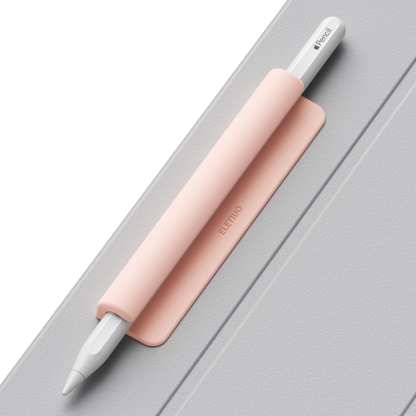 ELETIUO Silicone Pencil Holder Sleeve,Compatible with Apple Pencil (USB-C),Apple Pencil 1st/ 2nd Generation,Strong Adhesive Sticky Attached to iPad Case for Stylus Pens,Black