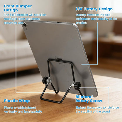 24 Pack Metal Book Stand, 5.51" x 3.74" Foldable Adjustable Display Easel Holder for Plates Pictures Photos Cookbooks and Tablets, Black