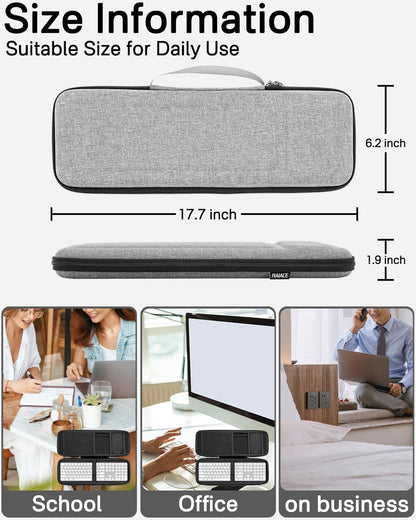 RAIACE Hard Storage Case Compatible with Apple Magic Keyboard + Magic Mouse. (Case Only) - Black