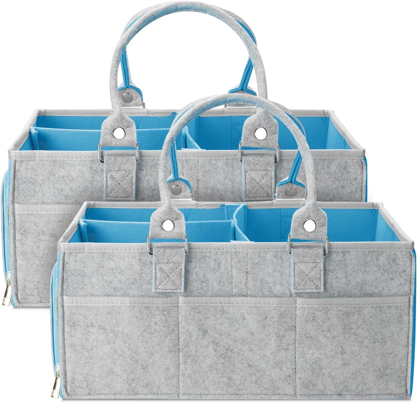 Mr. Pen- Baby Diaper Caddy Organizer, Gray, Medium, Nursery Storage Bin and Car Organizer for Diapers and Baby Wipes