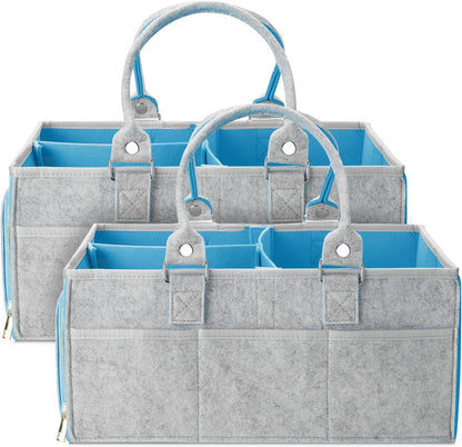 Mr. Pen- Baby Diaper Caddy Organizer, Gray, Medium, Nursery Storage Bin and Car Organizer for Diapers and Baby Wipes