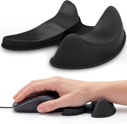 GlideX r2.0 Ergonomic Mouse Wrist Rest – Compact Sliding Wrist Pad with Low Profile Design for Desk Laptop Travel, Fits Small to Medium Hands (Black)