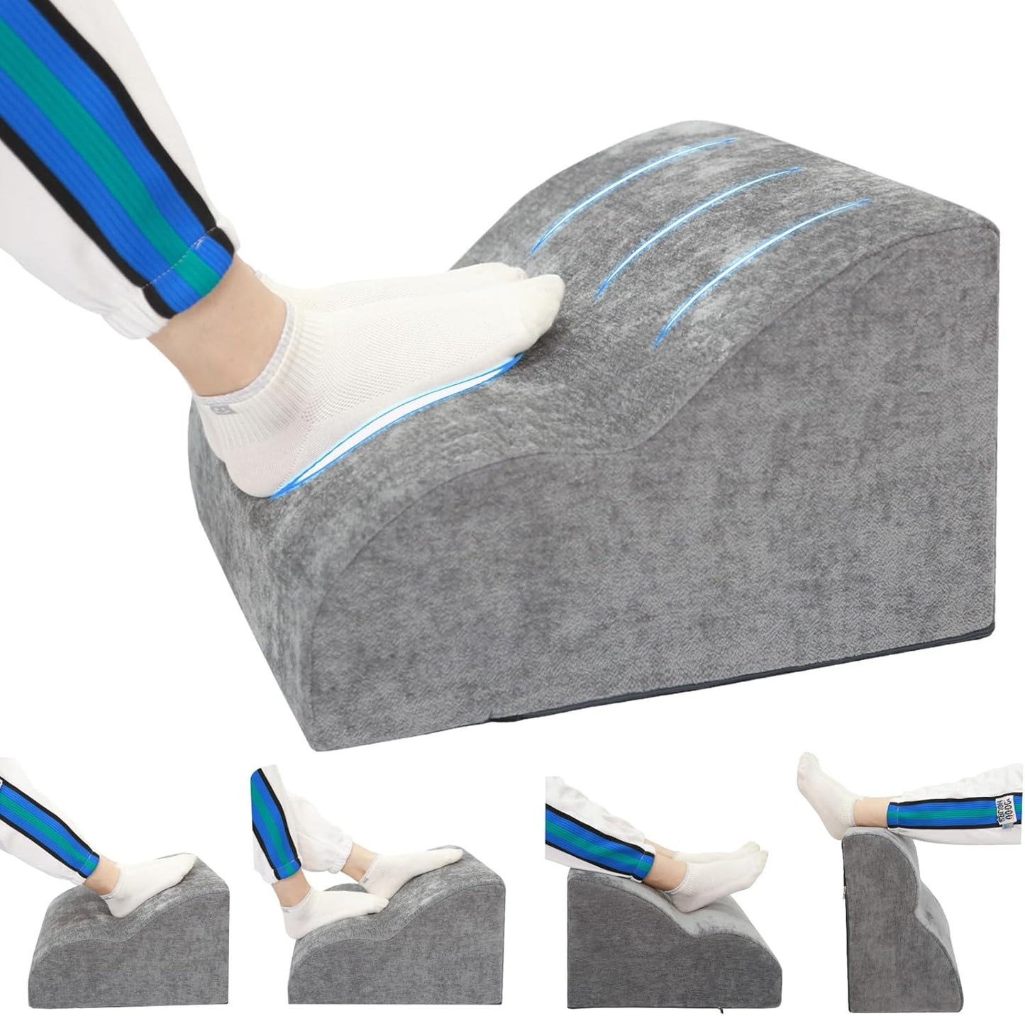Foot Rest for Under Desk at Work.Multifunctional 3-Tier Foot Stool,with Washable Footrest.for Under Desk,Office Chair Gaming Chair & Sofa,Leg Elevation Pillow,Supports Posture-Brown