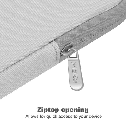 MoKo 7-8 Inch Tablet Sleeve Bag, Polyester Pouch Cover Case Fits iPad mini (A17 Pro) 8.3" 2024, iPad mini 6/5/4/3/2/1, Samsung Galaxy Tab S2 8.0, Tab A 8.0, ZenPad Z8s 7.9,Black