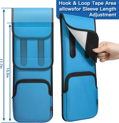 CaZLUTION Slim Neoprene Keyboard Sleeve Case for Wireless Keyboards (Fits 5.5" x 15.5" up to 5.5" x 17.7"), Protective Travel Storage with Mouse Pocket - Black