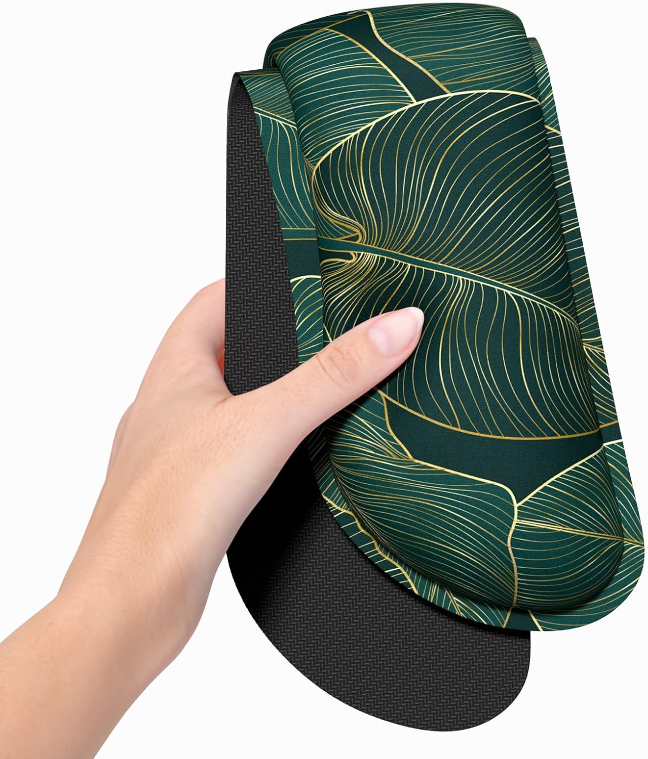 Dapesuom Enlarge Keyboard Wrist Rest, Memory Foam Wrist Cushion for Desk Mat Support, Cute Pain Relief Keyboard Mouse Pad Rests Set with Non-Slip Base for Gaming Laptop Office Computer, Elegant Flower