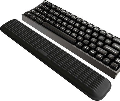 MEKASS Keyboard Wrist Rest, Soft Memory Foam Wrist Support for Keyboard, Keyboard Hand Rest Pad for Wrist Pain Relief, Keyboard Wrist Guard for Long Hours of Work, Gaming, Studying（Classic Black）