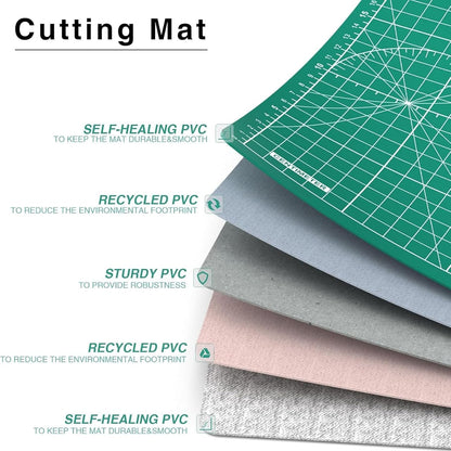 DIYSELF Cutting Mat 12in×18in, Cutting Mats for Crafts, Self Healing Cutting Mat A3, Fabric Cutting Mats Double Side for Sewing, Quilting, Craft Mat for Desktop, Matting & Mounting Materials