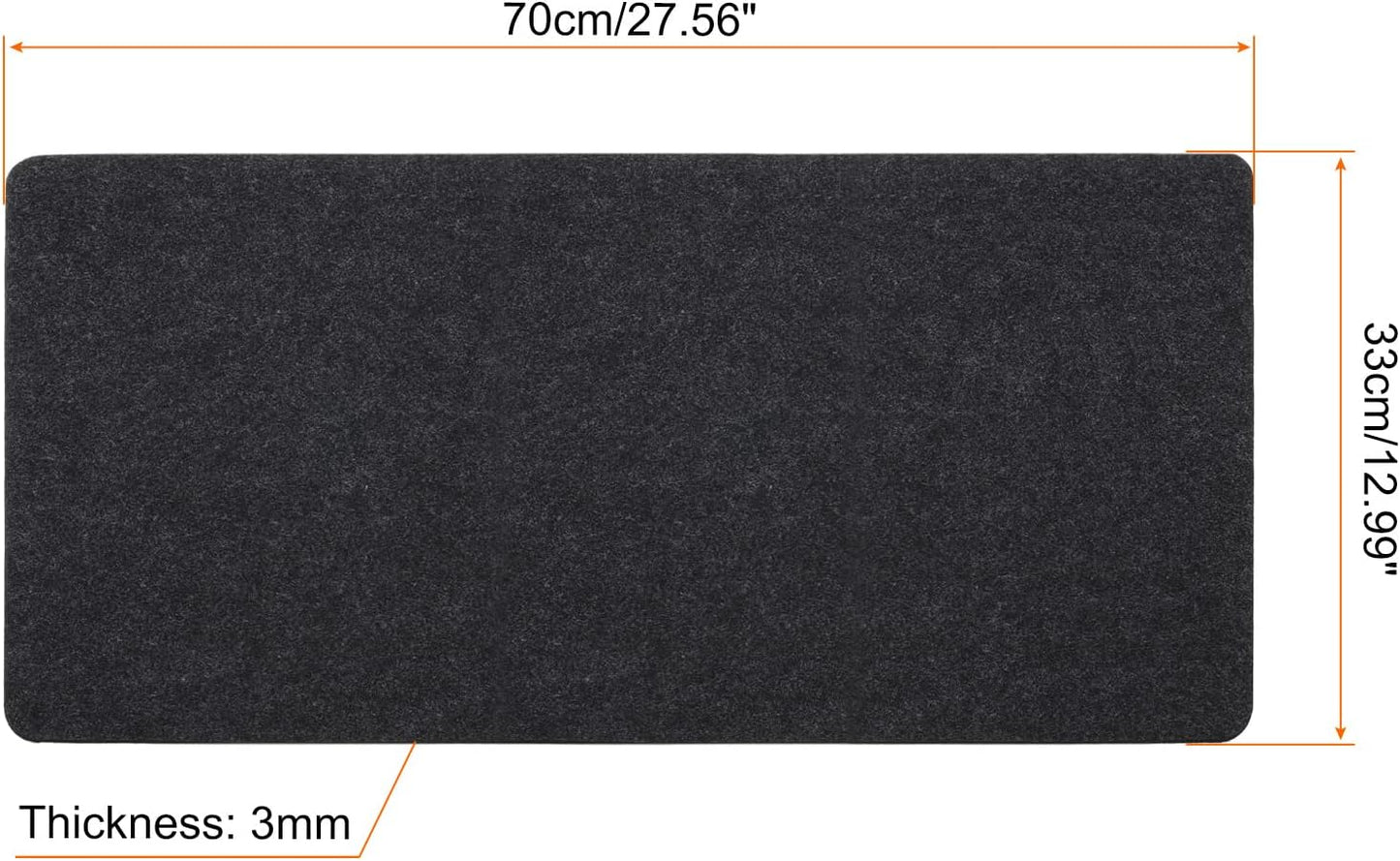PATIKIL 24"x12" Desk Mat Protector, Felt Dual Side Mouse Pad Writing Mat for Office Home, Gray
