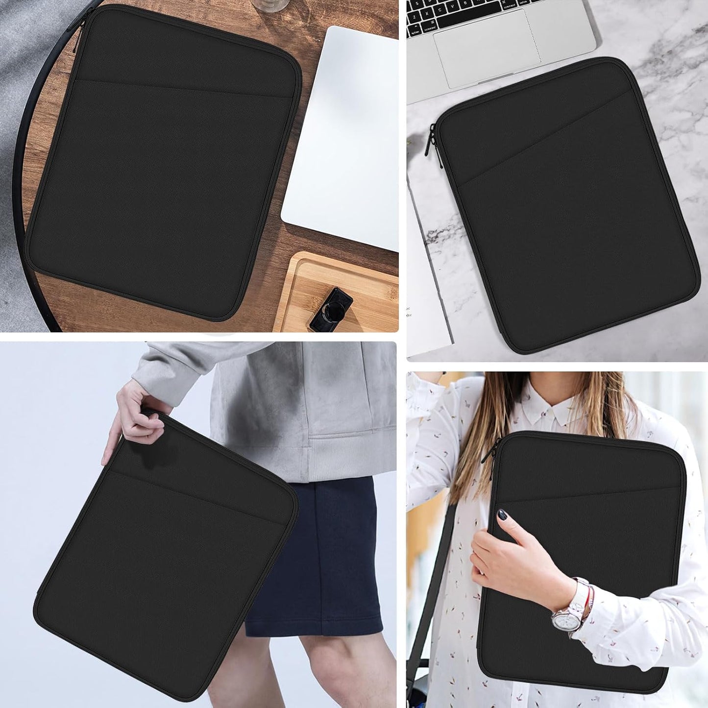 MoKo 9-11 Inch Tablet Sleeve Case, Fits New 11inch iPad Air M4/Pro M5, iPad A16 11", i-Pad 10/9/8/7th/Air 5/4th 10.9"/10.2", Tab S9/S8 11", Protective Bag Carrying Case with Pocket, Dark Gray