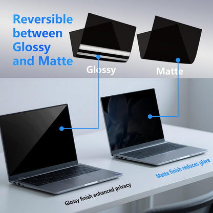 2 Pack Magnetic Hanging Computer Privacy Screen 24 Inch for 16:9 Widescreen Monitor, Removable Privacy Screen Anti Glare Blue Light Computer Screen Privacy Shield, Anti-Scratch 24in Protector Film
