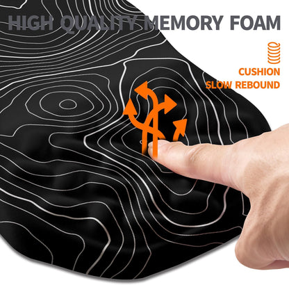 Ergonomic Slope Mouse Pad Wrist Support, Wrist Rest Mousepad for Carpal Tunnel Pain Relief with Massage Bulge and Slow Rebound Memory Foam (12x8 inch, Black)
