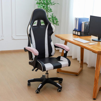 FORCHEER Office Chair Armrest Covers 12-15 Inch Velvet Elastic Black Arm Rest Covers for Desk Computer Chairs Washable