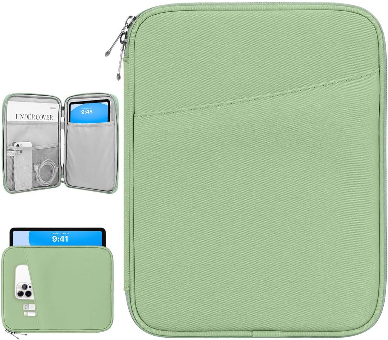 Dadanism 9-11" Tablet Sleeve Bag Carrying Case for iPad (A16) 11th Gen 11", iPad 10th Gen 10.9" Air 5/4, iPad Air M4/Pro 11", iPad 9/8/7th, Galaxy Tab A11+ Plus 11", Remarkable 2 10.3", Black