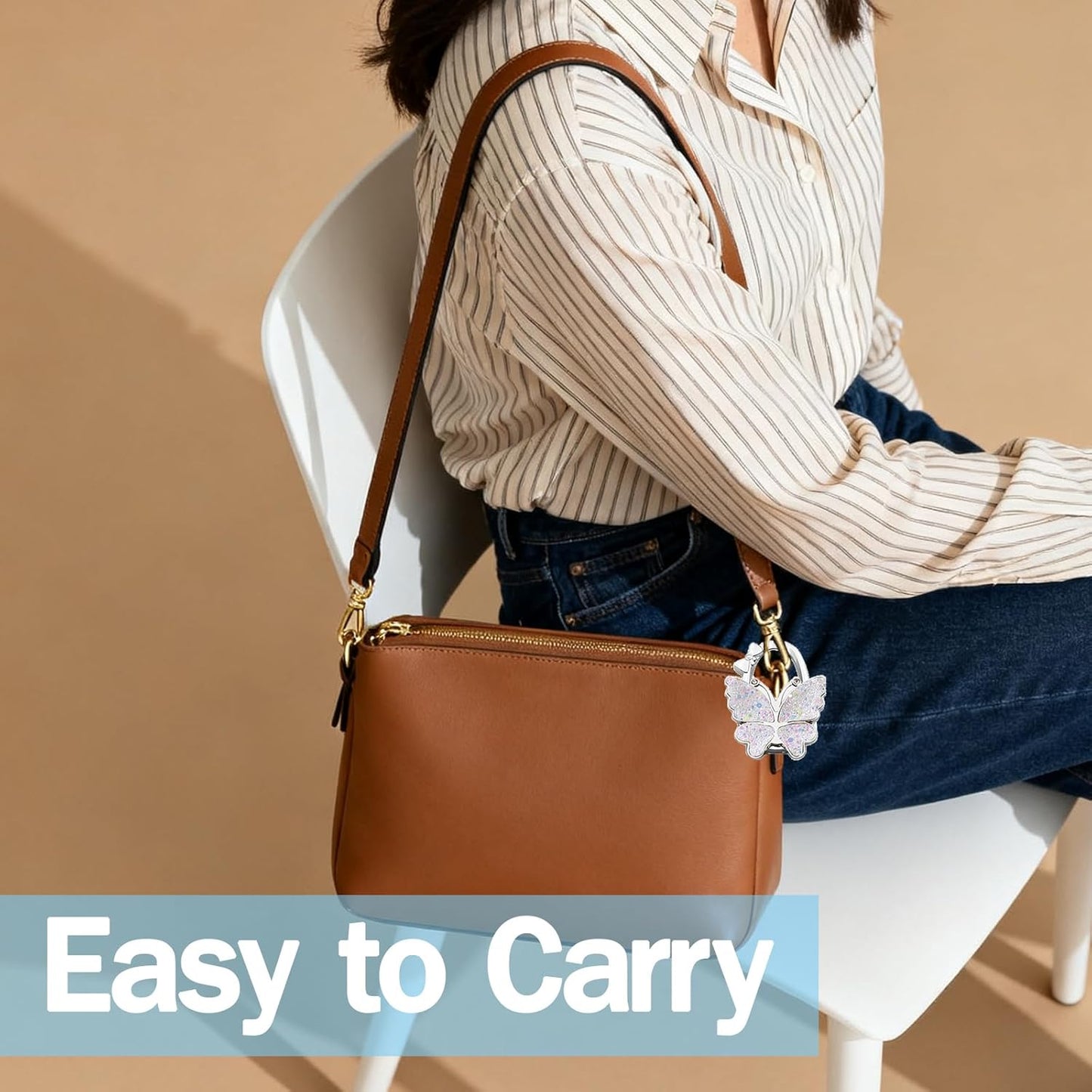 PJY Foldable Purse Hook for Table - Portable Bag Holder,Folding Handbag Hanger Various Heavy Items Desk Hook (A)