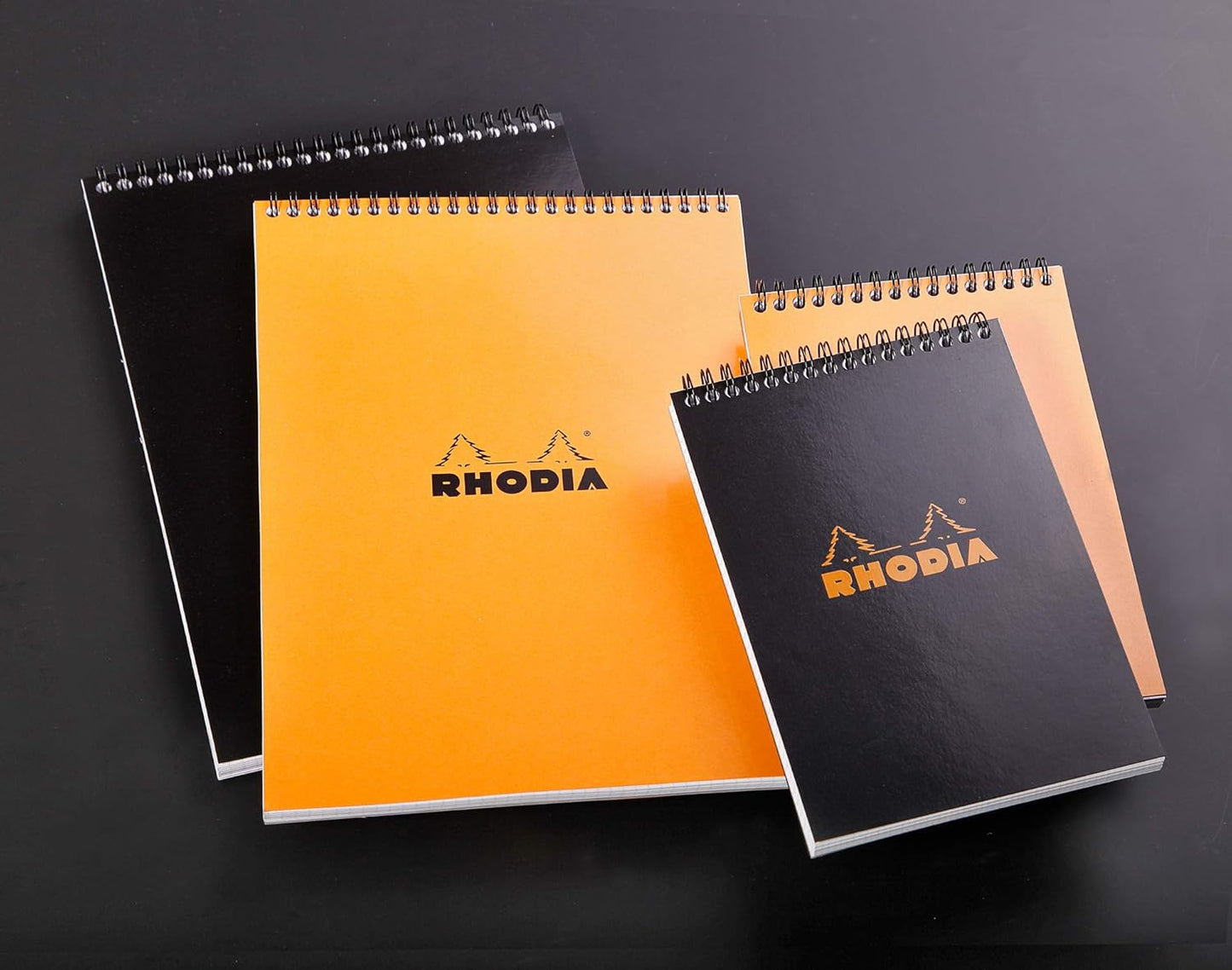 Rhodia #16 Wirebound Notepad 5.8" x 8.3" Dot Pad, Orange Cover