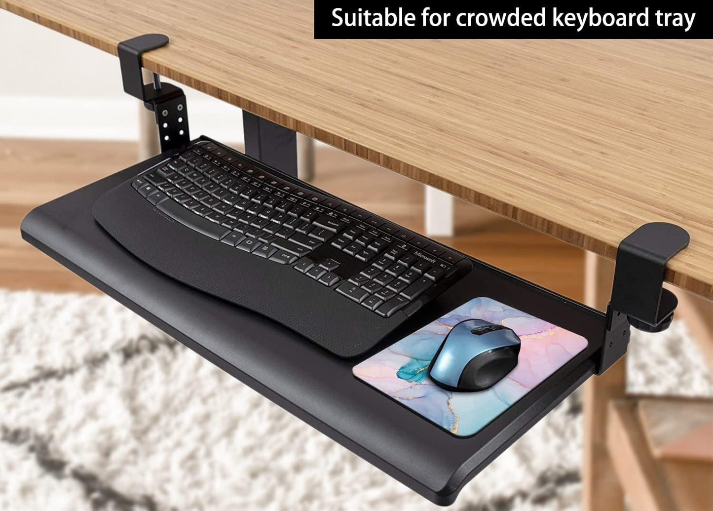 Audimi Small Mouse Pad 6 x 8 Inch, Mini Mouse Pad Thick for Laptop Wireless Mouse Home Office Travel, Portable & Washable (Black)
