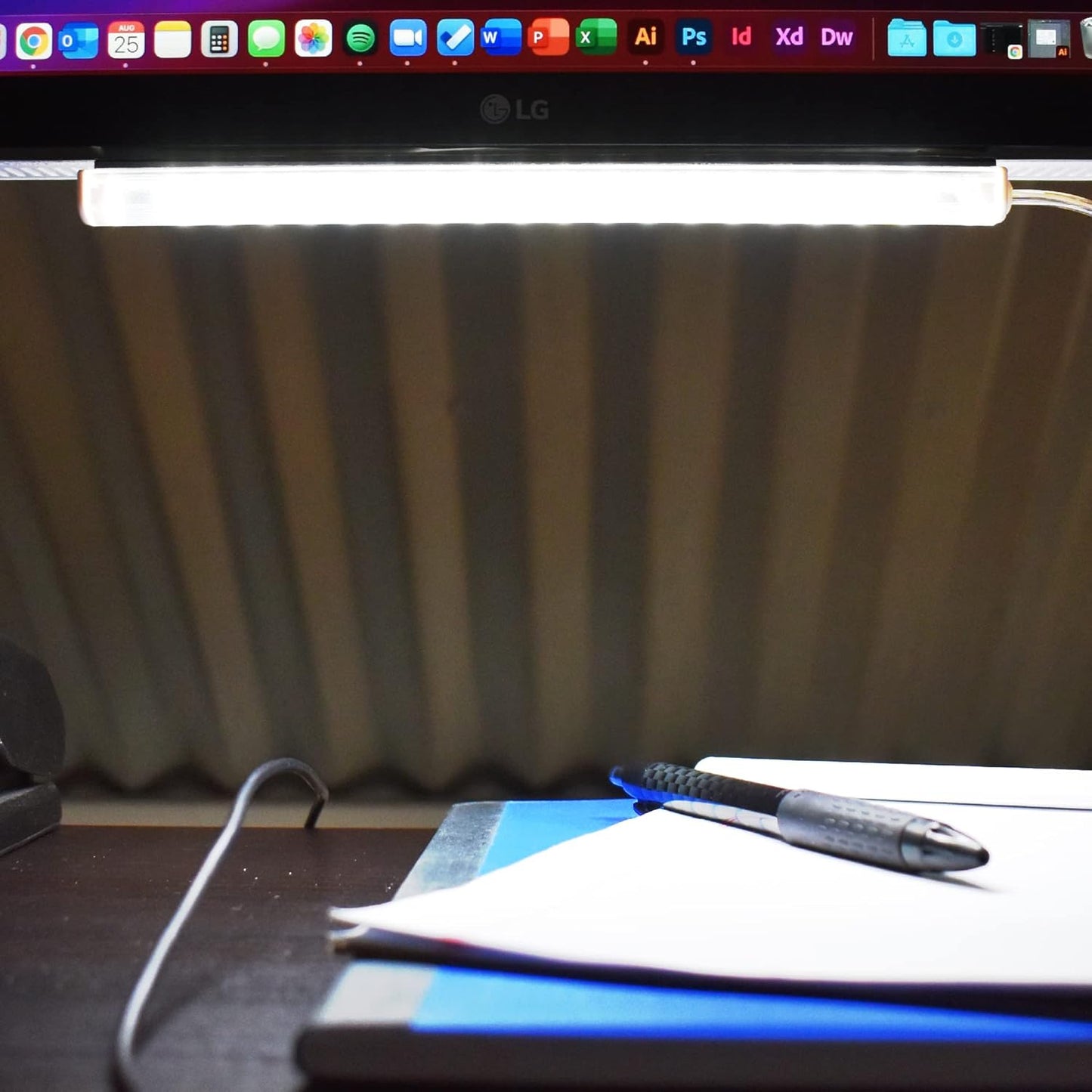 TrueColor USB-Powered LED Light Bar with Frosted Cover for Under Cabinet, Under Monitor, TV Backlight – Easy-Install - Adhesive & Mounting Brackets Included - 100,000 Hours Lifetime (8", Soft White)