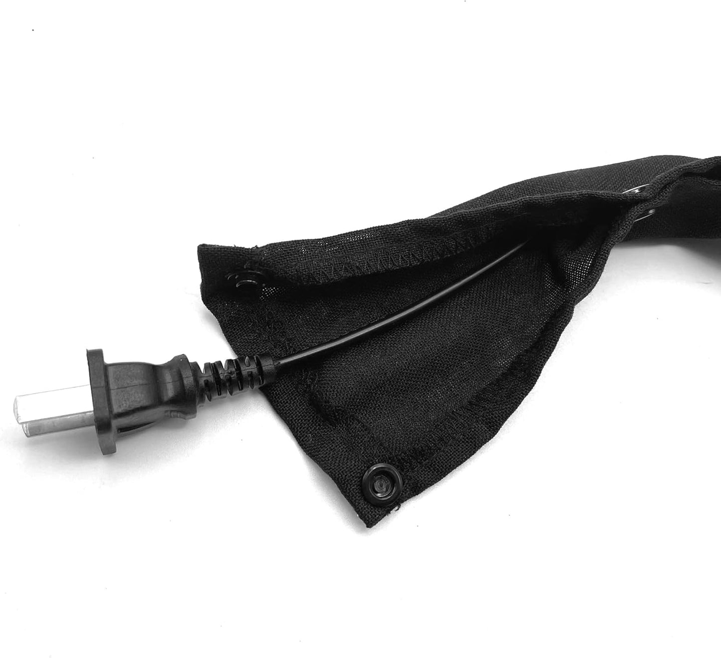 ECUDIS 2 Packs Chandelier Chain Cover Cord Cover 6 Feet, Great for Lamps, Light Fixtures, and Desks, Cable Management, Black