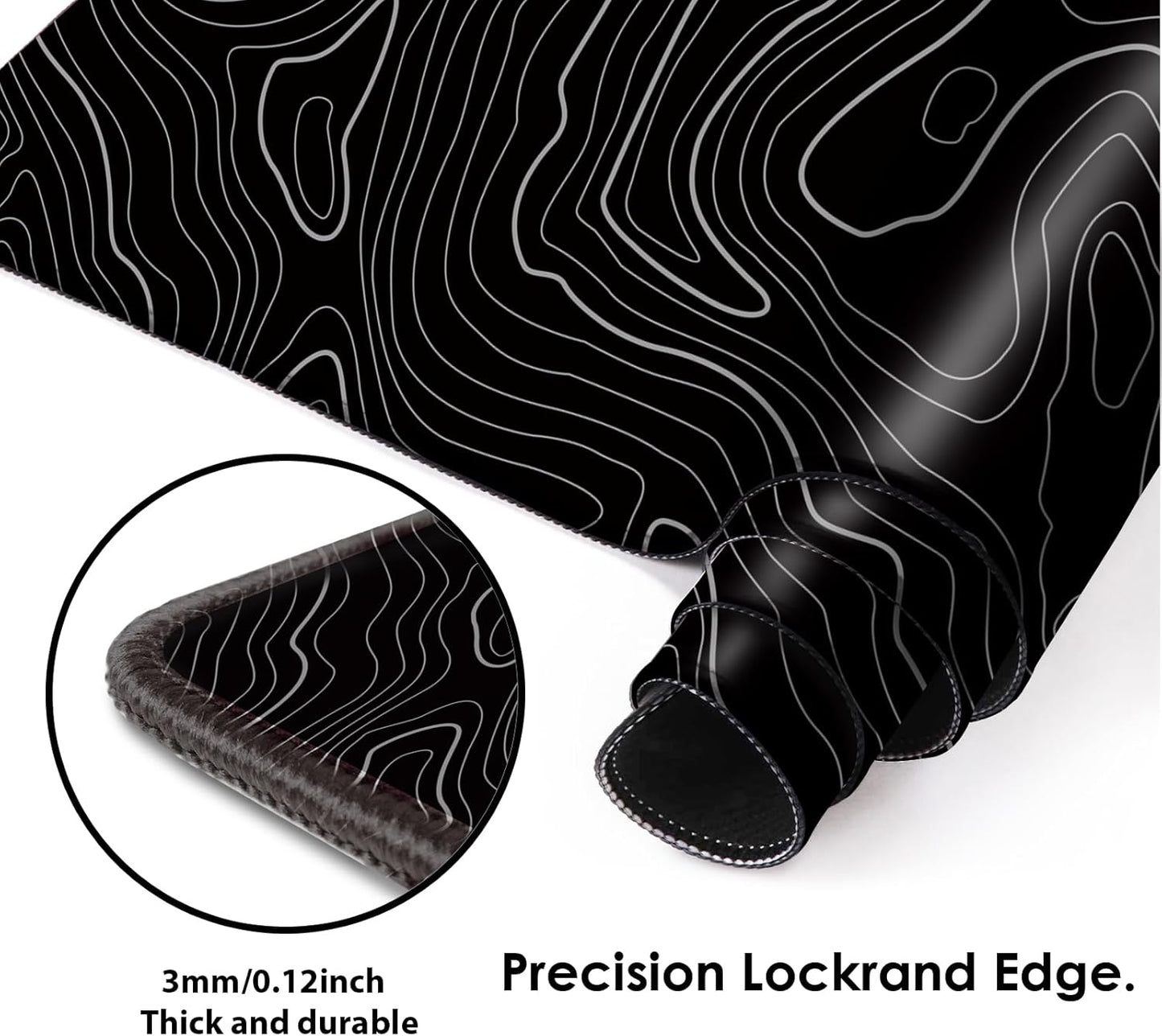 Galdas Mouse Pad For Gaming,Forest Background Pattern XXL XL Large Mouse Mat Long Extended MousePad Desk Mat Non-Slip Rubber Mice Pads Stitched Edges Thin (31.5 x 11.8 x 0.12 Inches) Tree