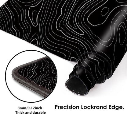 Galdas Mouse Pad For Gaming,Forest Background Pattern XXL XL Large Mouse Mat Long Extended MousePad Desk Mat Non-Slip Rubber Mice Pads Stitched Edges Thin (31.5 x 11.8 x 0.12 Inches) Tree