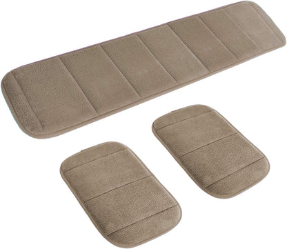 AUHOKY 2 Sets Ergonomic Computer Wrist Pad - Long & Short Size Combination Keyboard Rest Elbow Support Mat for Office, Desktop, Working, Gaming - Memory Foam Relieve Elbow Pain (Brown)