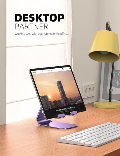 Lamicall S1 Tablet Stand, Adjustable Tablet Holder - Desktop Stand Dock Holder for 4-13" Tablet, iPad Pro 11, 9.7, 10.5, 12.9 Air Mini, Kindle, Tab, Switch, Viral Podcast Video Office Desk Accessories
