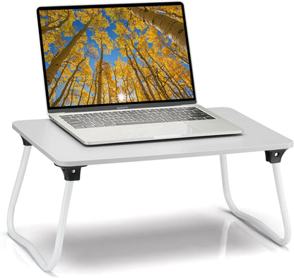 Ruxury Foldable Lap Desk Laptop Stand Bed Desk Table Tray, Breakfast Serving Tray, Portable & Lightweight Mini Table, Lap Tablet Desk for Sofa Couch Floor - Pink