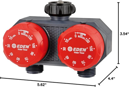 Eden Mechanical Watering Hose Timer for Lawn and Garden, 1-Zone Sprinkler Timer