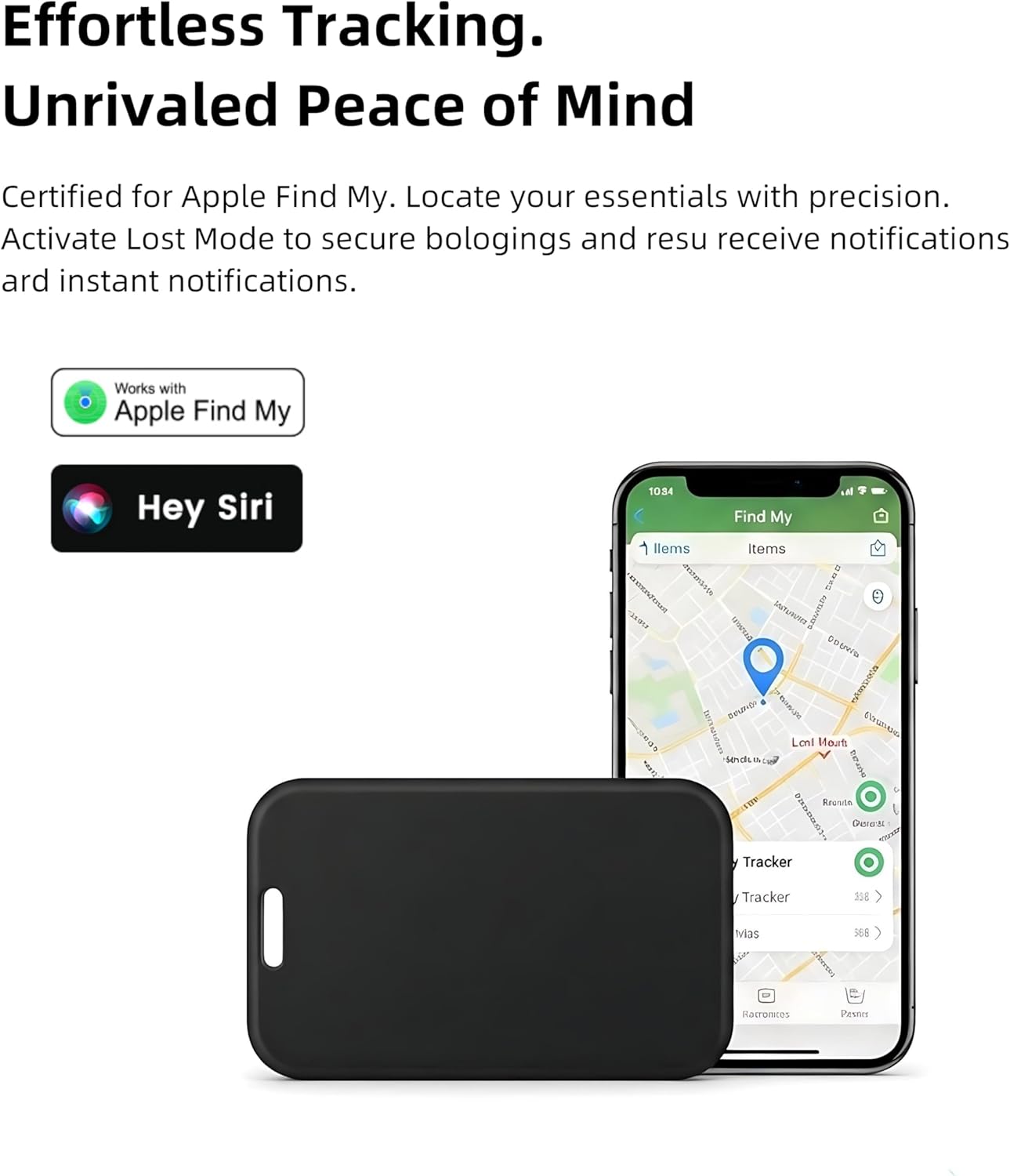 2 Pack Air Smart Tracker Card Work with Apple Find My (iOS Only) [MFi Certified] Ultra Slim Bluetooth Wallet Tracking Card Wireless Charging Waterproof Item Locator for Keys Bag Passport Purse Luggage