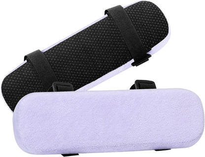 MOSISO Chair Armrest Pads (2 Pack), Memory Foam Home/Office Chair Arm Rest Covers Comfy Computer Gaming Elbow Cushion Removable Washable Elbow Support Forearm Pressure Relief, Black