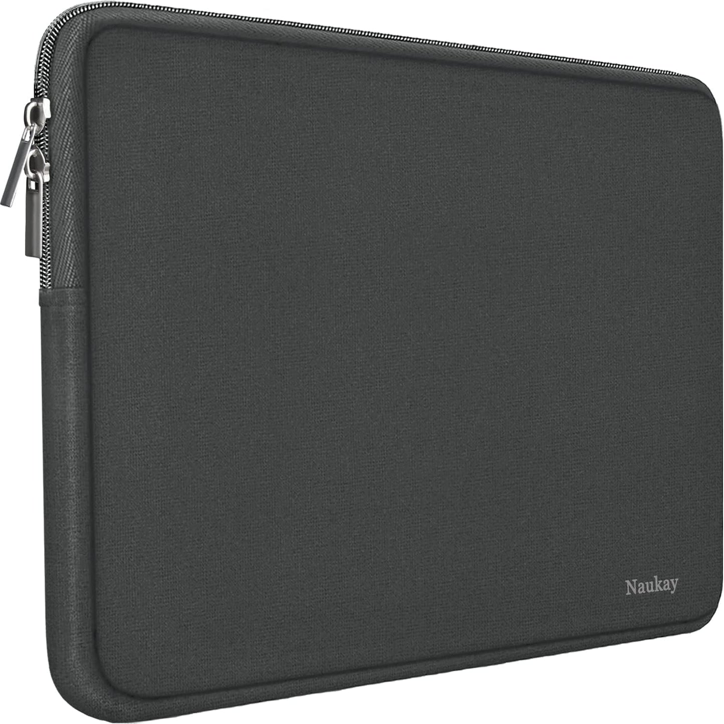 Naukay Laptop Sleeve Case, 15.6 Inch,Resistant Neoprene Notebook Computer Pocket Case/Tablet Briefcase Carrying Bag Compatible Asus/Dell/Fujitsu/HP/Sony/Toshiba/Acer- (Black)