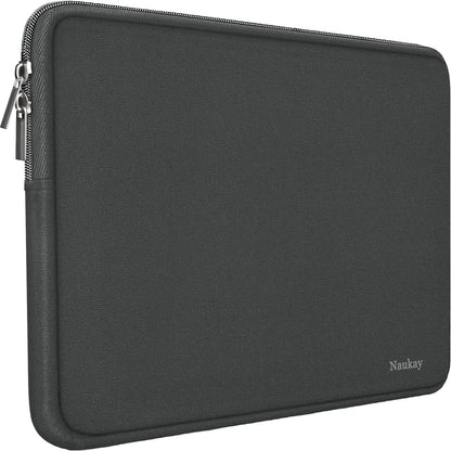 Naukay Laptop Sleeve Case, 15.6 Inch,Resistant Neoprene Notebook Computer Pocket Case/Tablet Briefcase Carrying Bag Compatible Asus/Dell/Fujitsu/HP/Sony/Toshiba/Acer- (Black)