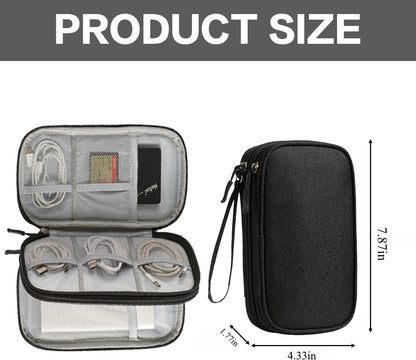 Travel Storage Box - Hard EVA Protective Cover for Mobile Power Bank, Charger, Cable, Phone and Accessories - Portable Storage Bag for Airplane, Business Travel, Home Furnishings