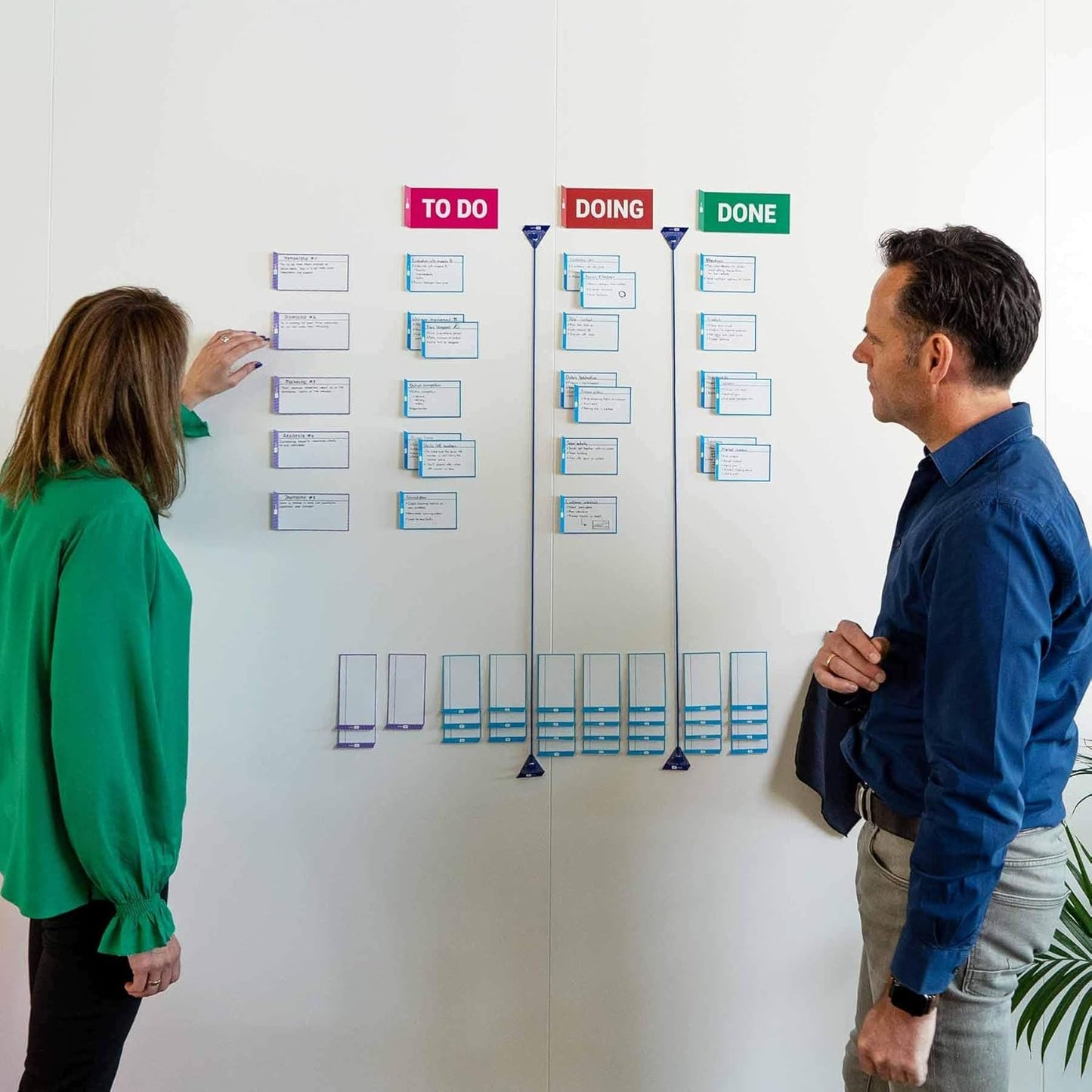 PATboard Scrum Board and Kanban Board Medium TASKcards Magnetic - Mint Green
