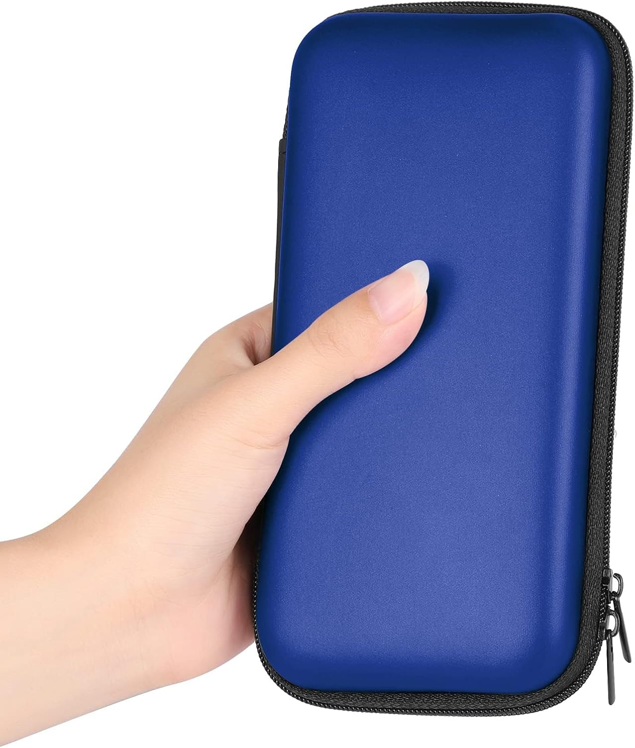 iMangoo Travel Essential Electronics Organizer Pouch Charger Case, Shockproof Dual Zipper Power Bank Cables Tech Accessories Purse, Men & Women Travel Must Have Storage Bag, 6.5x3.2x1 inch Rose Gold