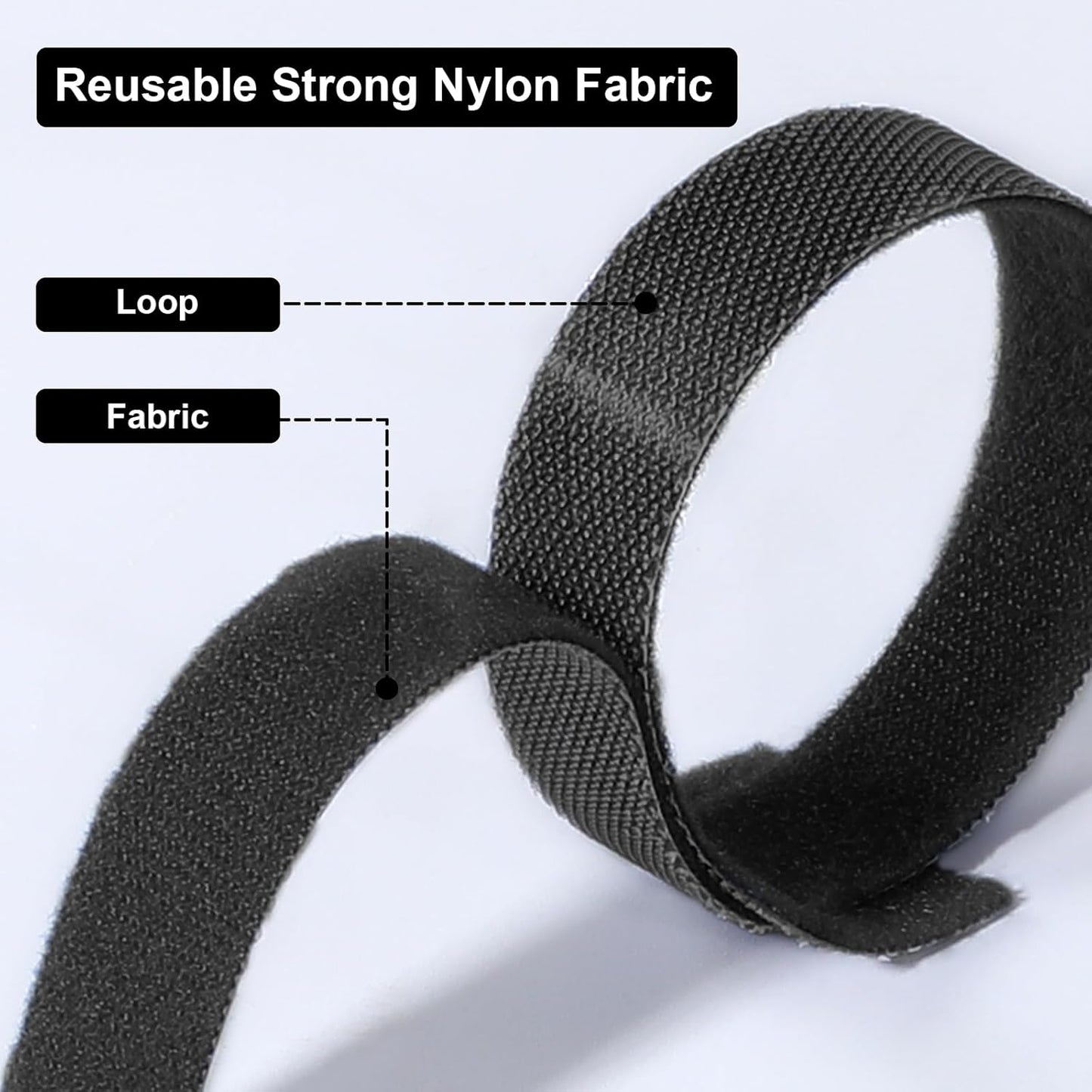 150PCS Cable Ties, 4+6+8+10 inch Multi-Colour Straps for Cable Management, Adjustable Fastening Cord Wraps, Multi-Purpose Reusable Hook and Loop for Home, Office and Garage