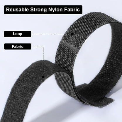 150PCS Cable Ties, 4+6+8+10 inch Multi-Colour Straps for Cable Management, Adjustable Fastening Cord Wraps, Multi-Purpose Reusable Hook and Loop for Home, Office and Garage