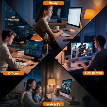 Anti Blue Light & Anti Glare Screen Protector,23-24 Inch Monitor Screen Protector for Eyes Strain,Hanging Computer Screen Blue Light Blocker for LCD TV PC Monitors(1 Pack: 23"-24" Diagonal)